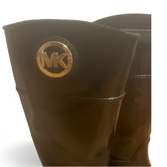 Michael Kors Woman’s Waterproof Stockard Rubber Rain Boots Black Size 6 - Picture 3 of 9